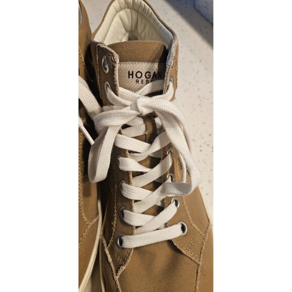 Hogan Rebel Beige High Tops Mens Shoes Size 9.5 - Picture 4 of 9